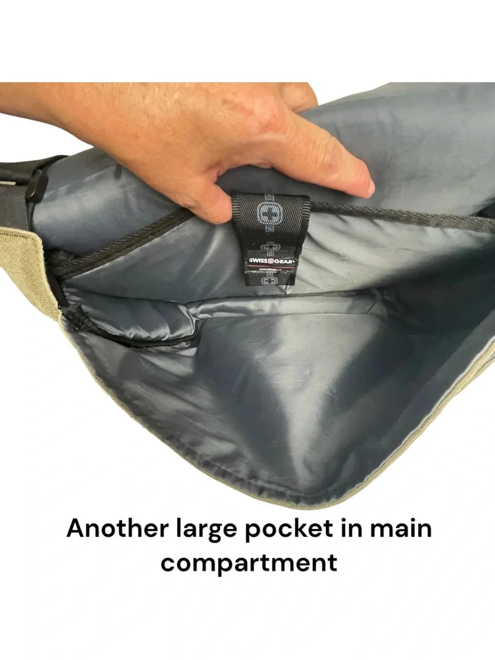 SwissGear Wenger Zinc Adjustable Messenger Bag w/Padded Laptop Compartment Olive